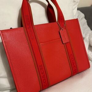 Coach Scarlet Red Tote Bag